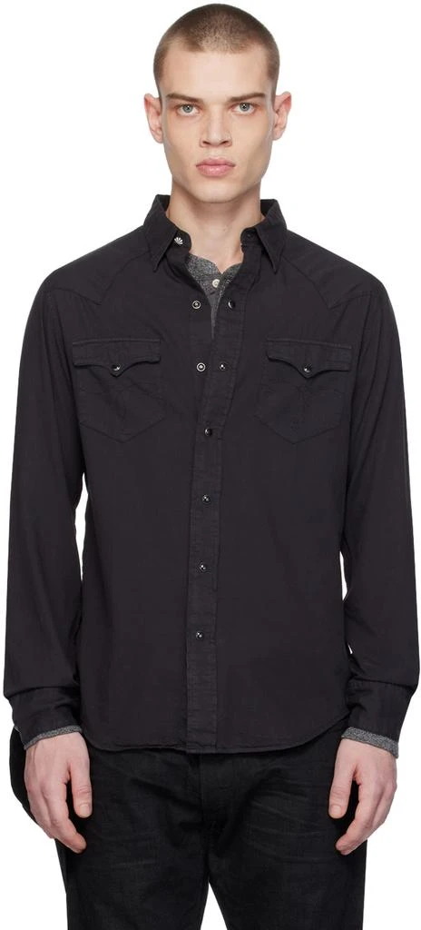 RRL Black Garment-Dyed Shirt 1