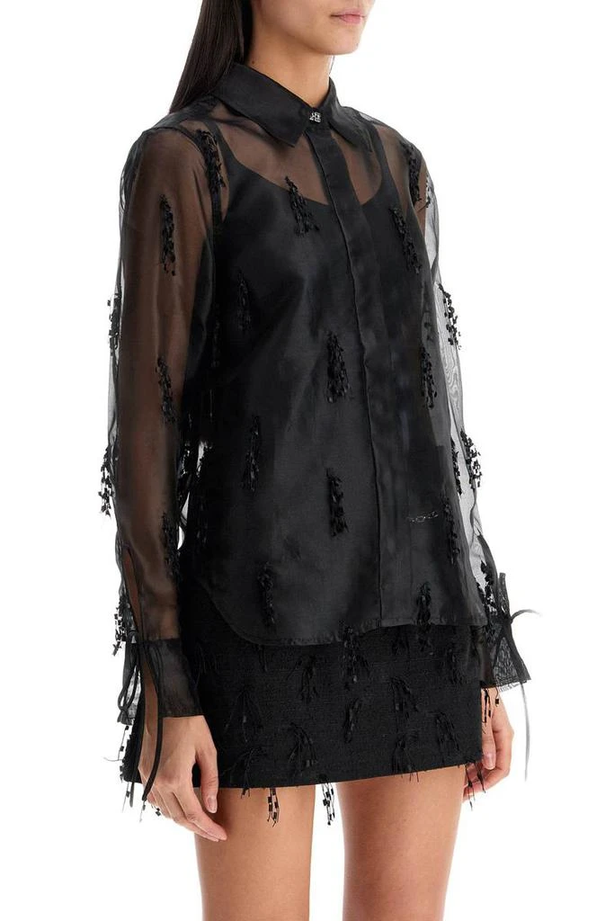 Ganni fringed organza shirt 2