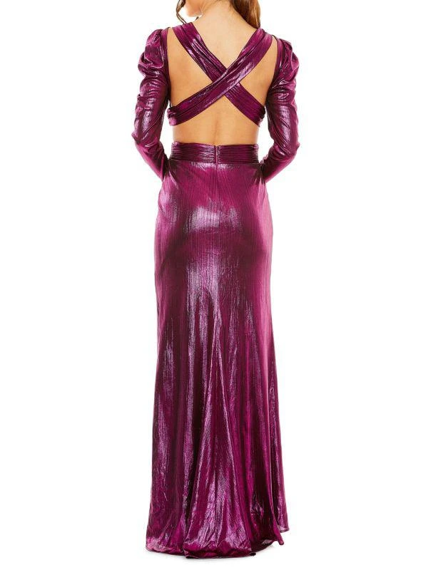 Mac Duggal Cutout Metallic Gown 2