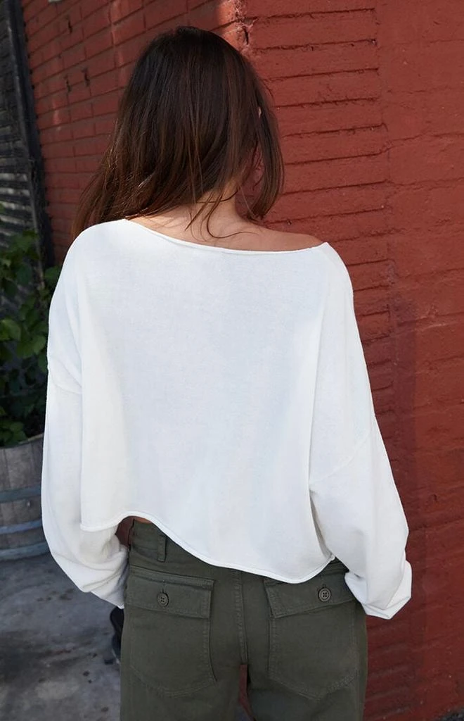 John Galt White Wide Neck Sweater 4