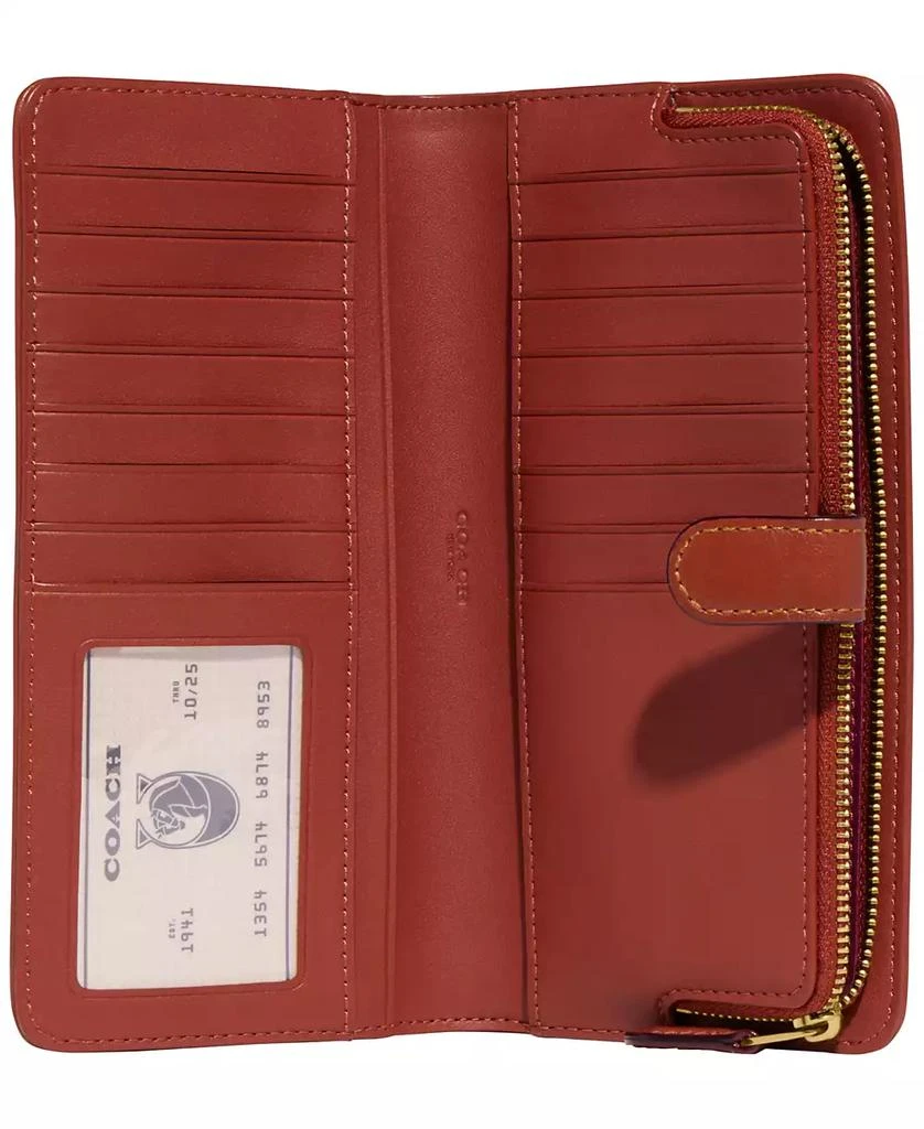 Coach Signature Monogram Coated Canvas Skinny Wallet 2