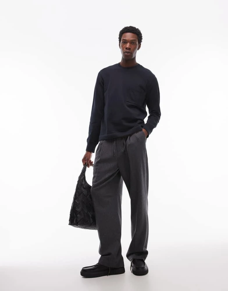 ARKET ARKET terry jersey sweatshirt with pocket in navy 1