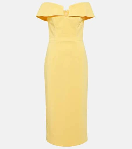 REBECCA VALLANCE Lumiere embellished mesh midi dress 1