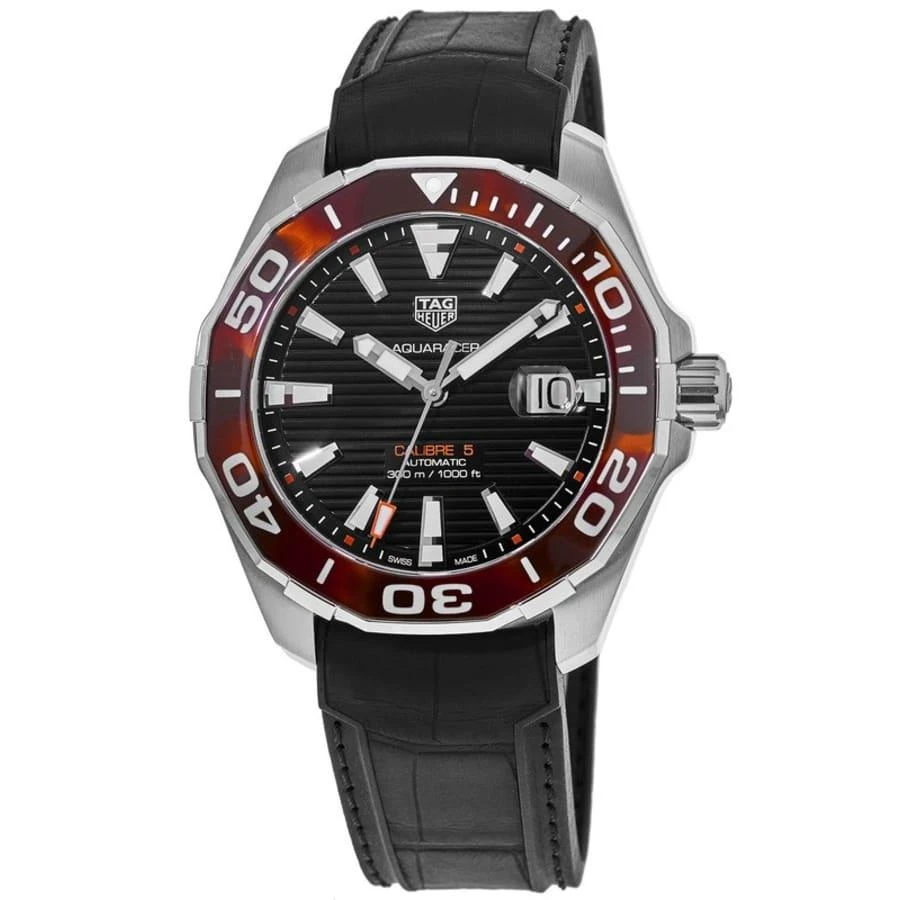 TAG Heuer Aquaracer 300M Automatic Black Dial Black Rubber Strap Men's Watch WAY201N.FT6177 1