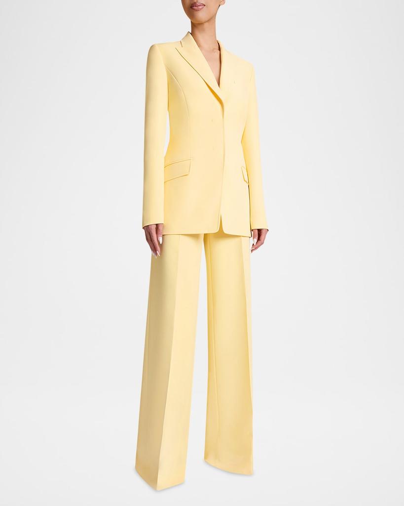 Santorelli Two-Button Soft Stretch Crepe Jacket