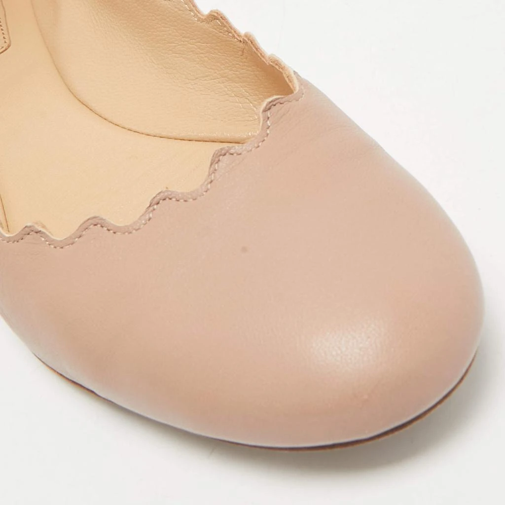 Chloé Chloe Dusty Pink Leather Scallop Lauren Ballet Flats Size 36.5 8
