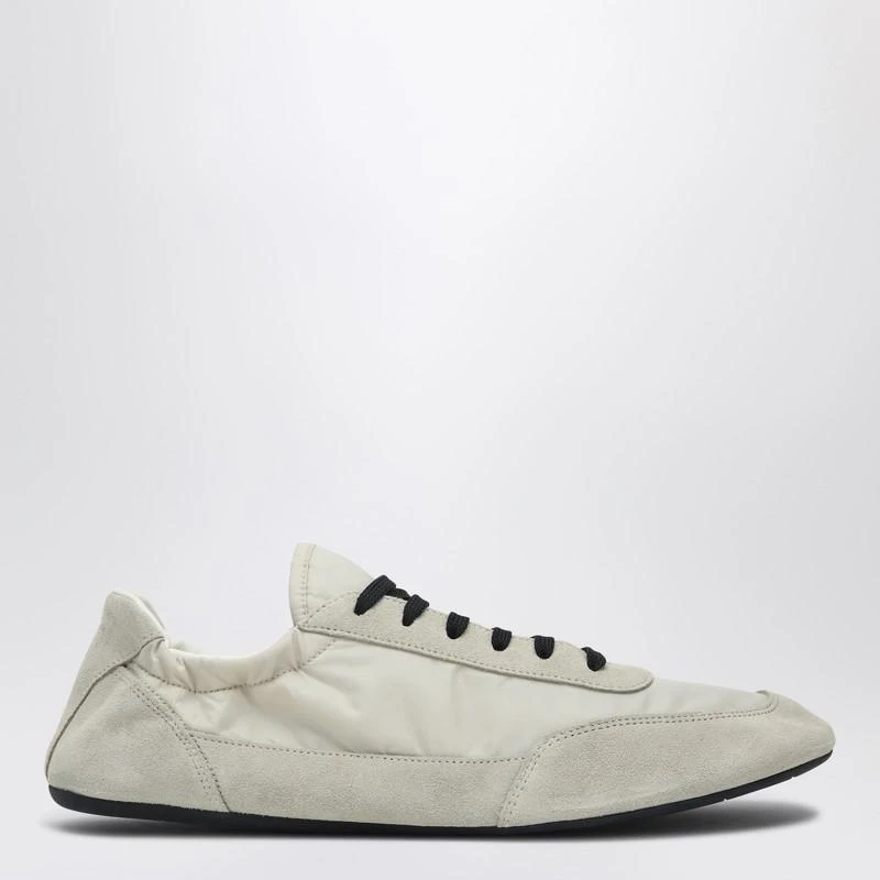 Prada Ivory Re-Nylon and suede Sneaker Collapse 1