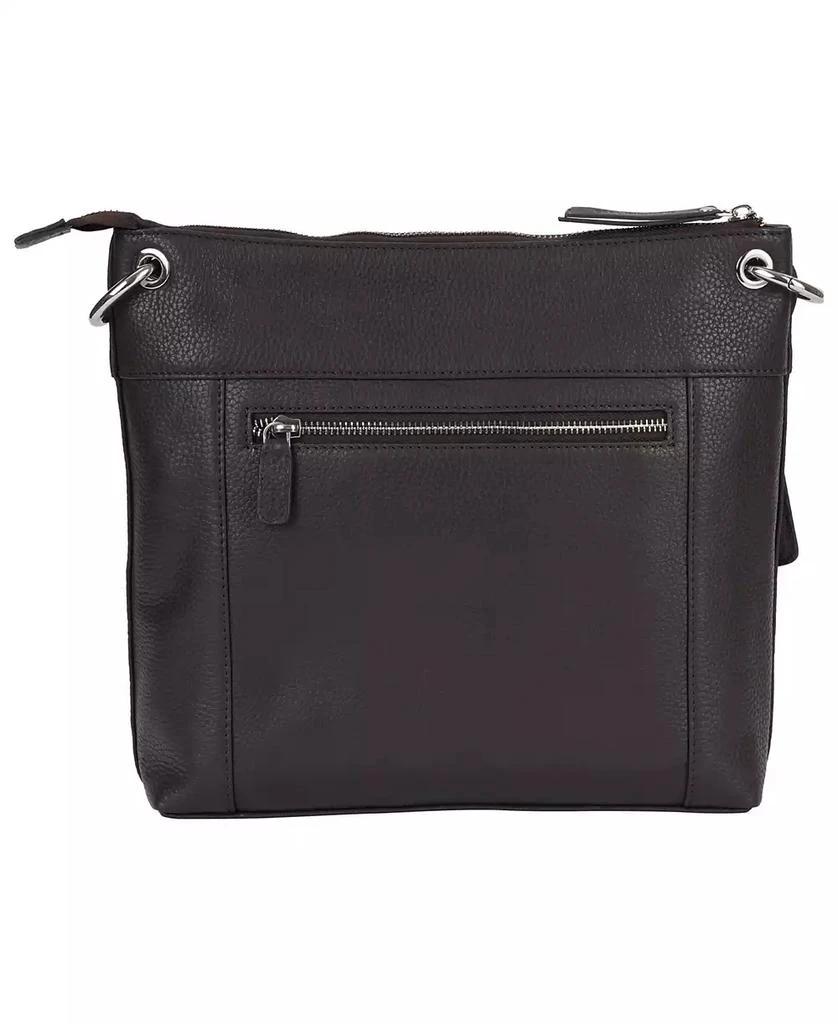 Mancini Leather Goods Pebble Trish Leather Crossbody Handbag with Organizer 8