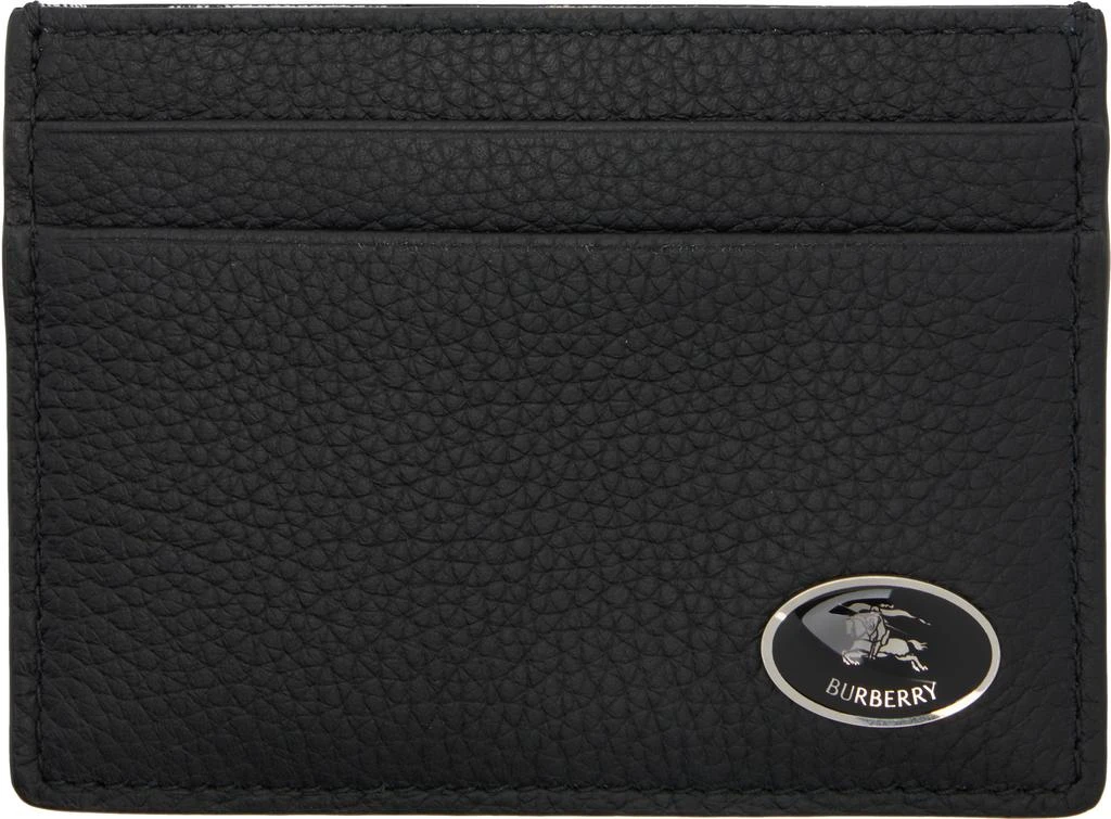Burberry Black Tall Knight Stamp Card Holder