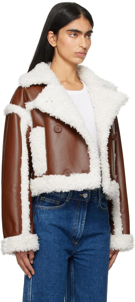 STAND STUDIO Brown & Off-White Kristy Faux-Shearling Jacket 2