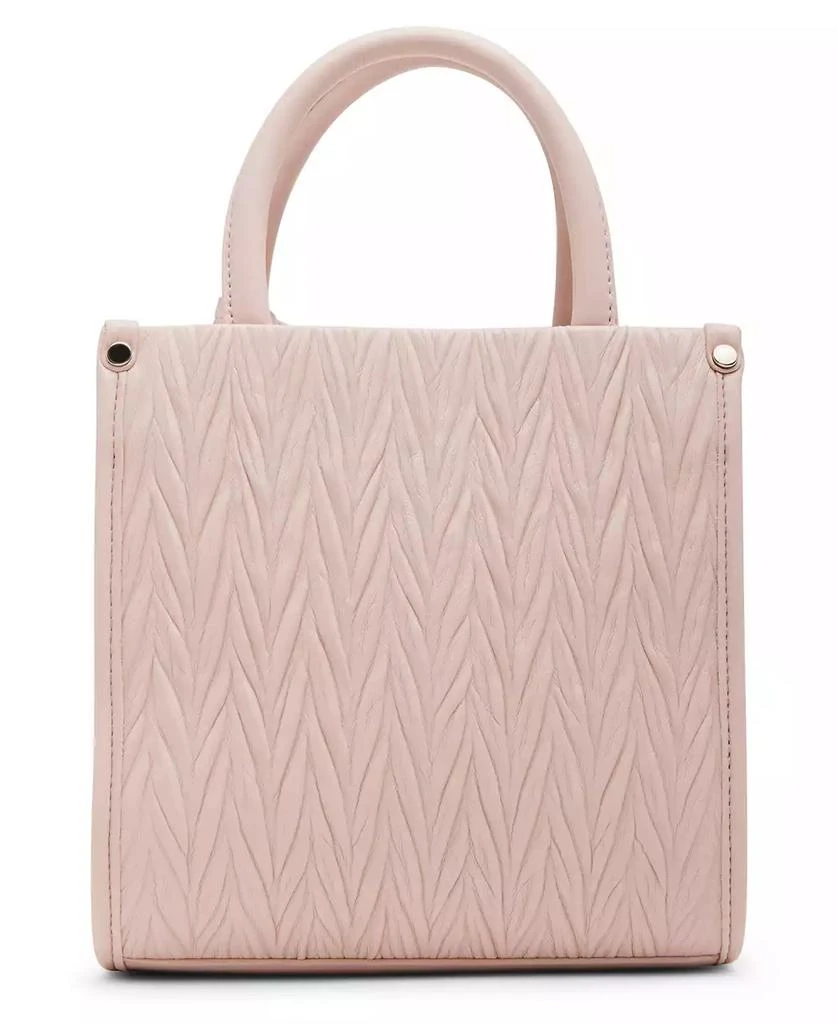 Steve Madden Natural Larry Matelasse Mini Box Tote Bag 7