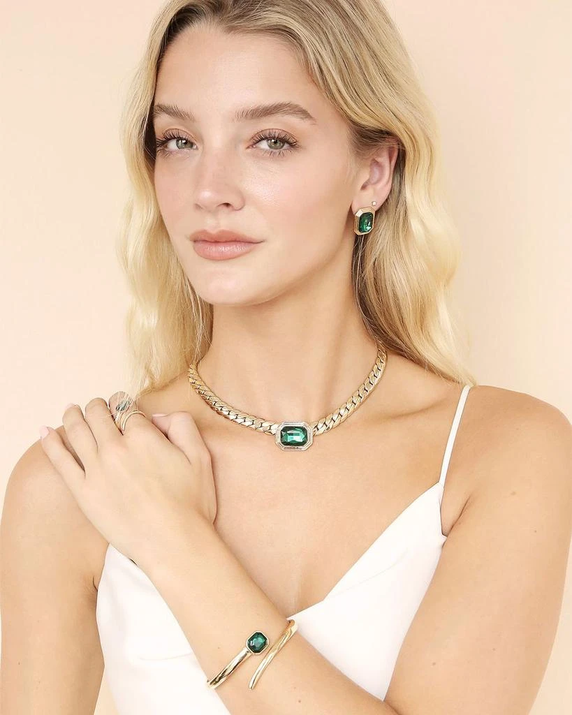 Ettika Jewelry Color Stone Stud Earrings in 18K Gold Plated 5