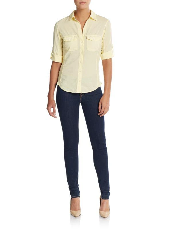 James Perse Rolled-Sleeve Button-Front Shirt 3