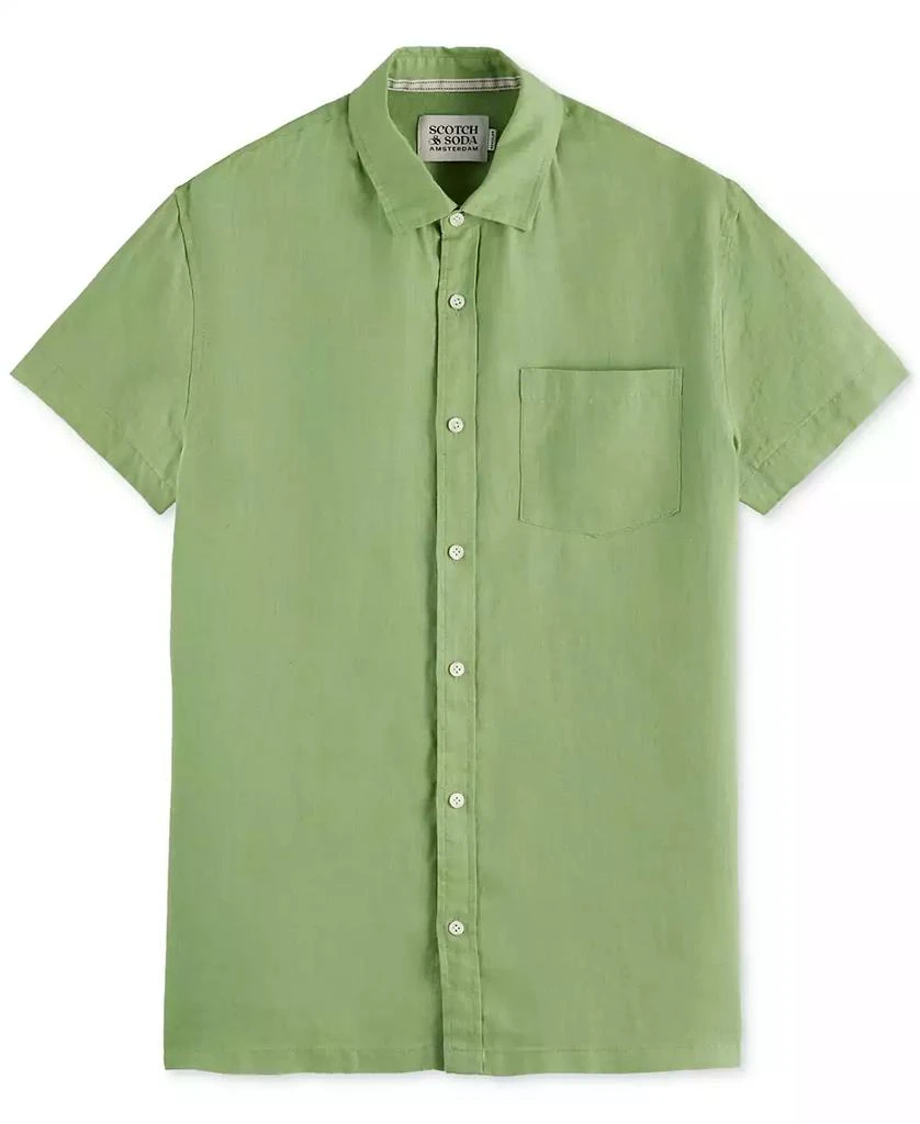 Scotch & Soda Men's Short-Sleeve Linen Shirt 5