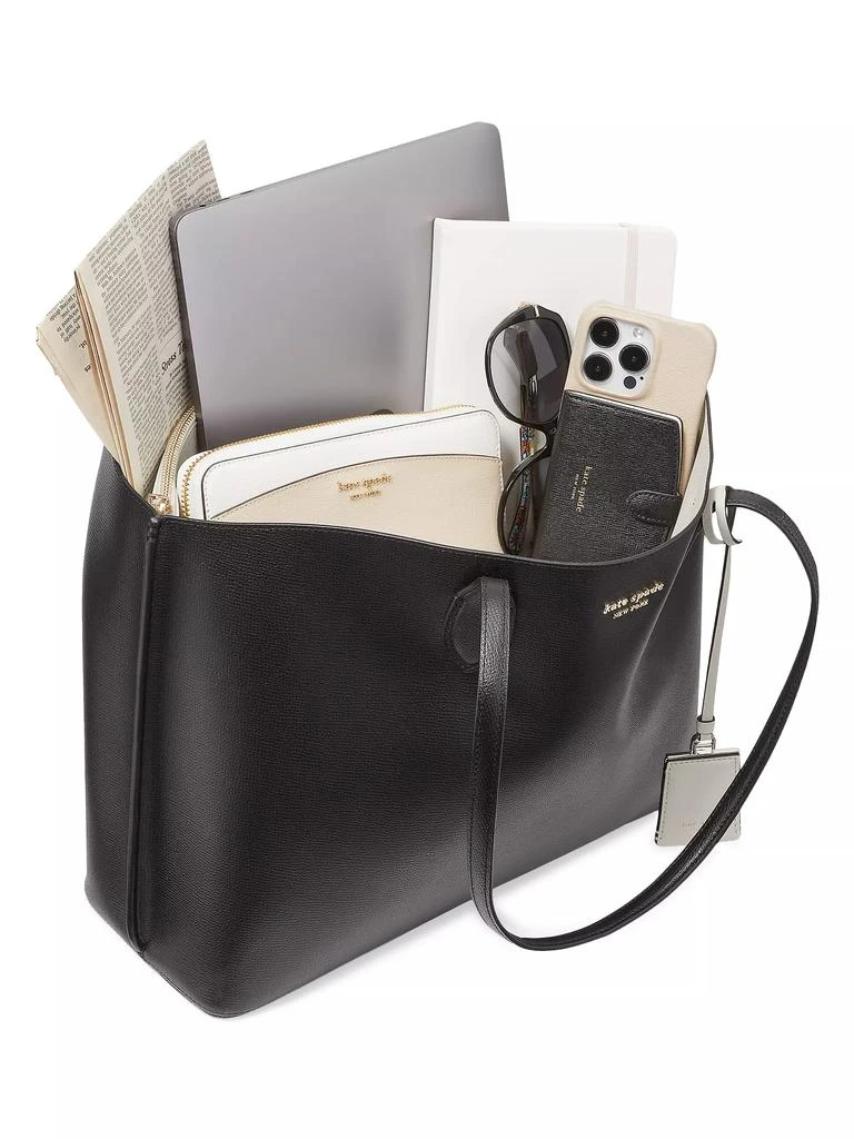Kate Spade Suite Crossgrain Leather Work Tote Bag 6