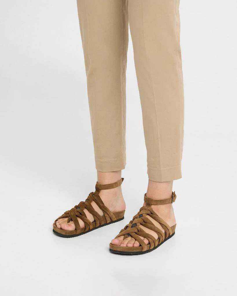 Brunello Cucinelli Suede Monili Gladiator Sandals 2