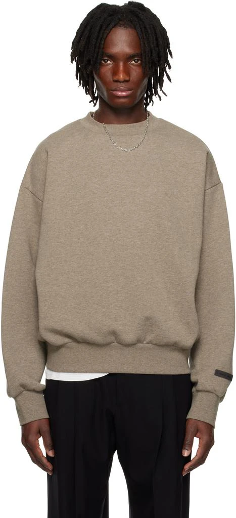 Essentials Gray Classic Crewneck Sweatshirt 1