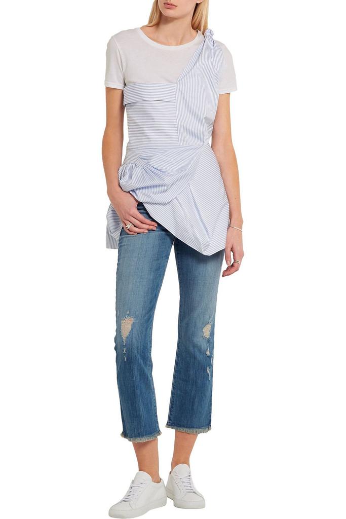 Current Elliott Distressed mid-rise kick-flare jeans