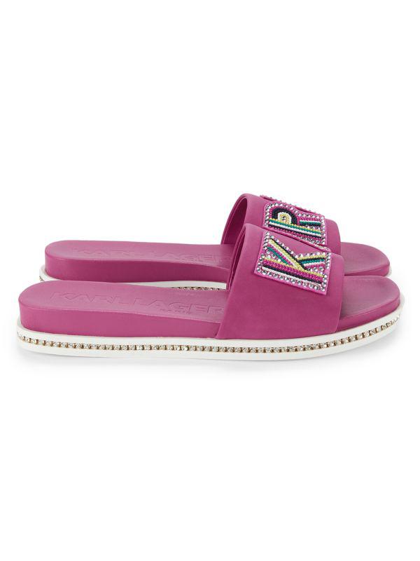 Shop Embellished Logo Slides on Sale at BeyondStyle – Get 71