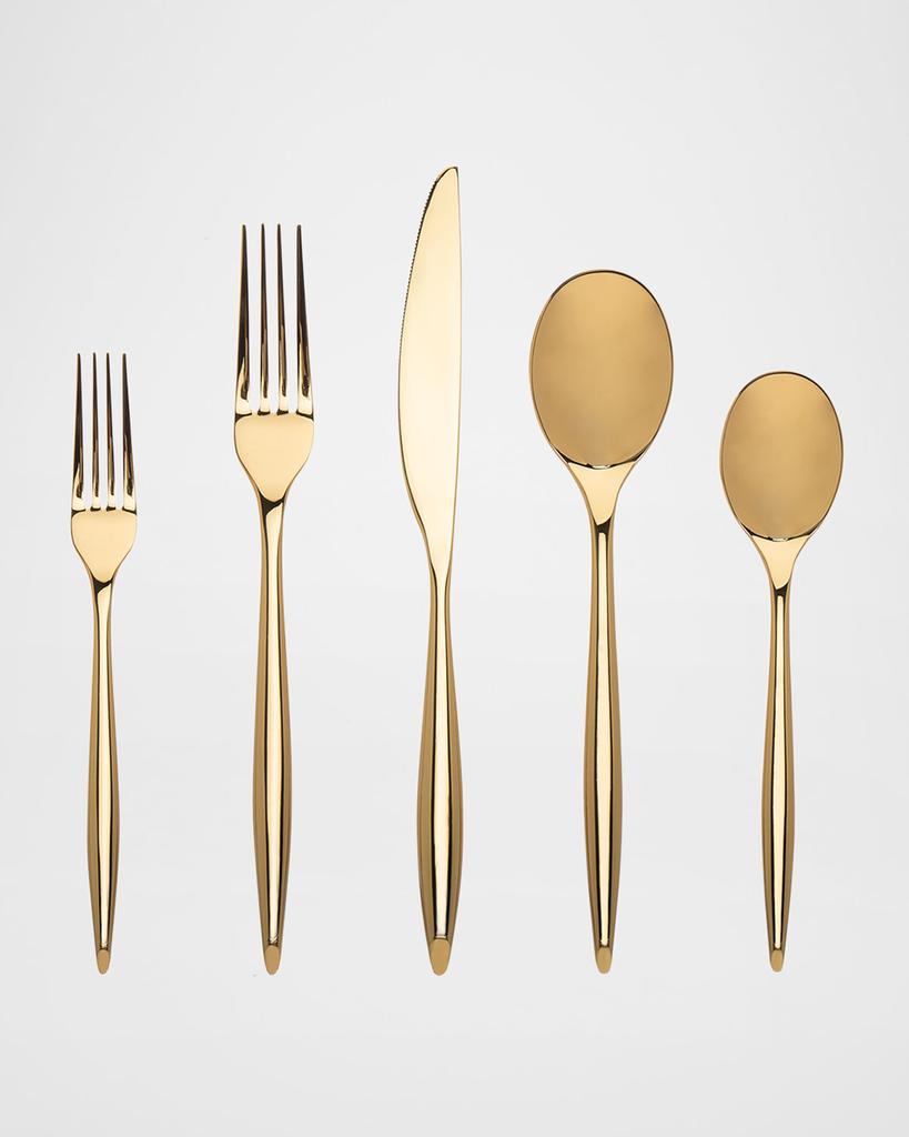 Godinger Milano Shiny Gold 20-Piece Flatware Set - 18/10