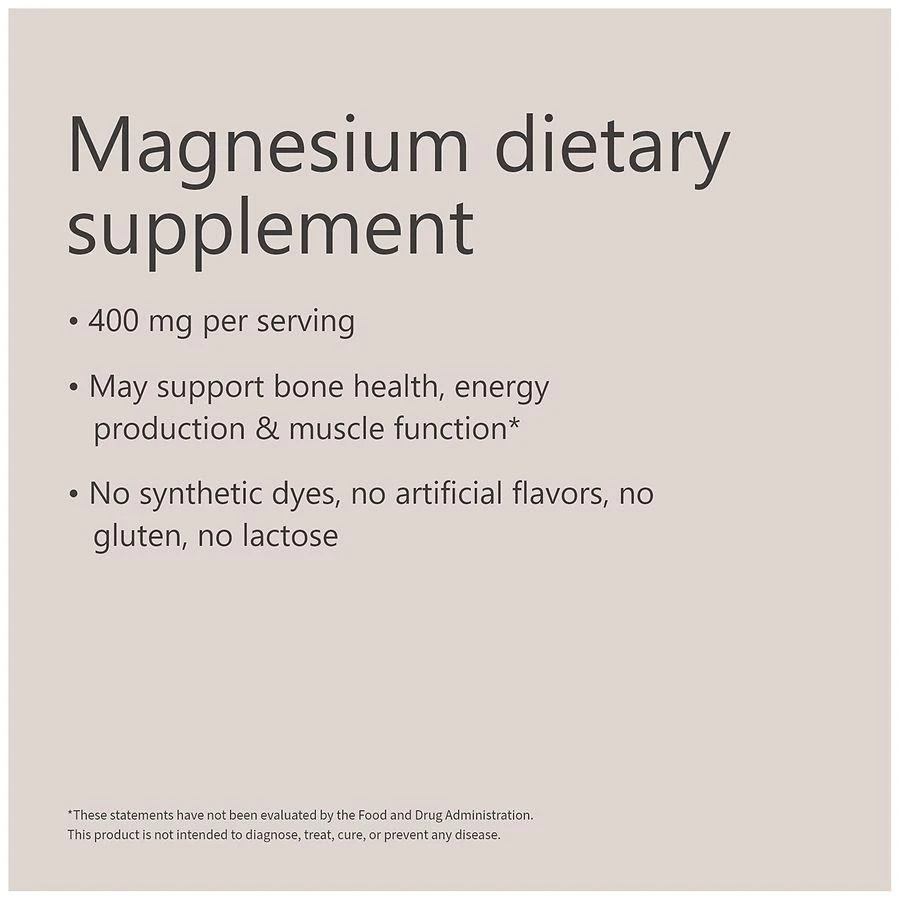 Walgreens Magnesium 400 mg Tablets (120 days) 7