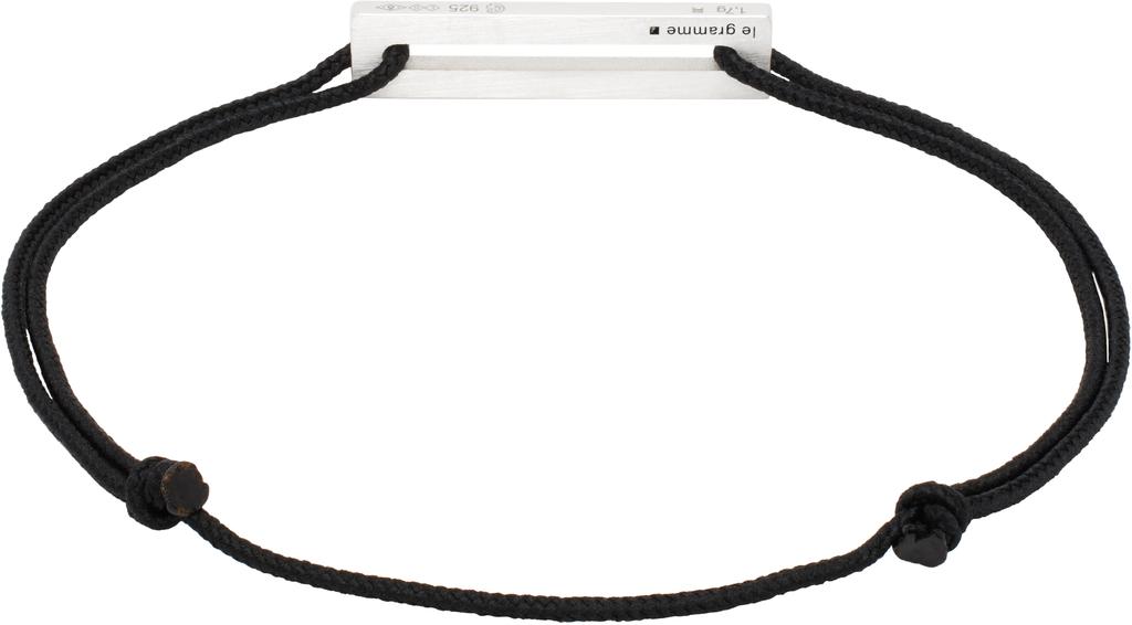 Le Gramme Black Lacquered Cord 'Le 1.7g' Bracelet