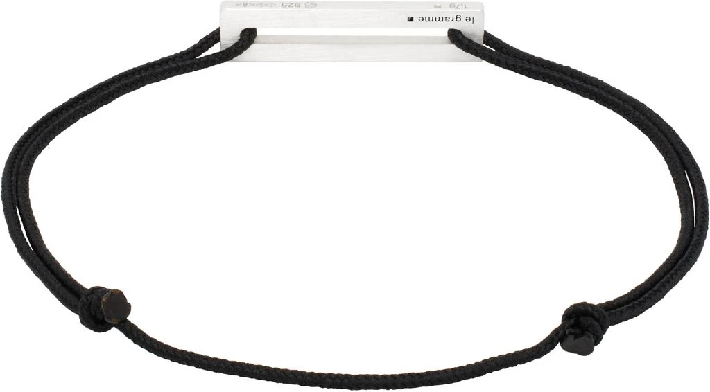 Le Gramme Black Lacquered Cord 'Le 1.7g' Bracelet 2
