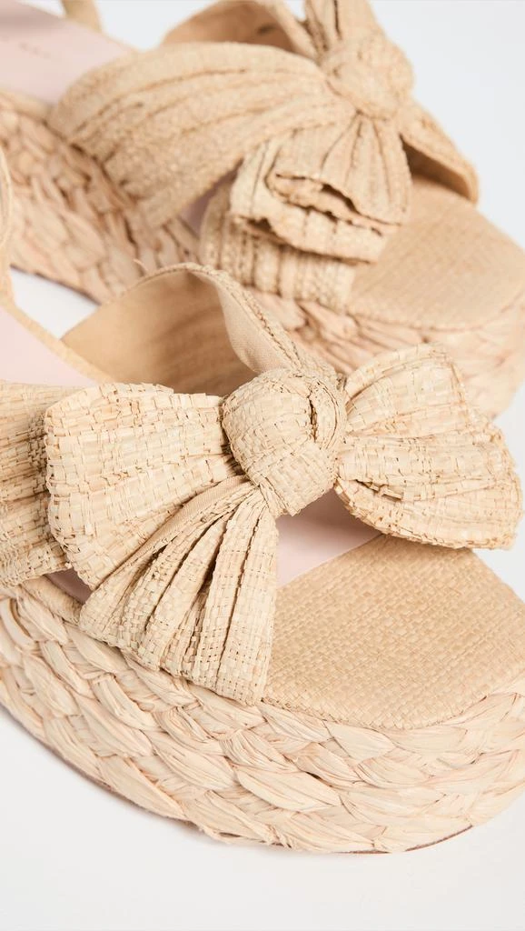 Loeffler Randall Gaby Pleated Bow Bow Braided Espadrilles 5