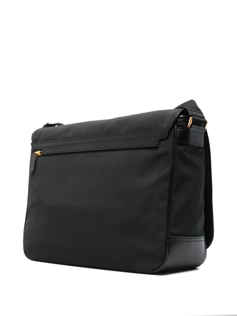 Tom Ford small embossed logo messenger bag - men - - - Black