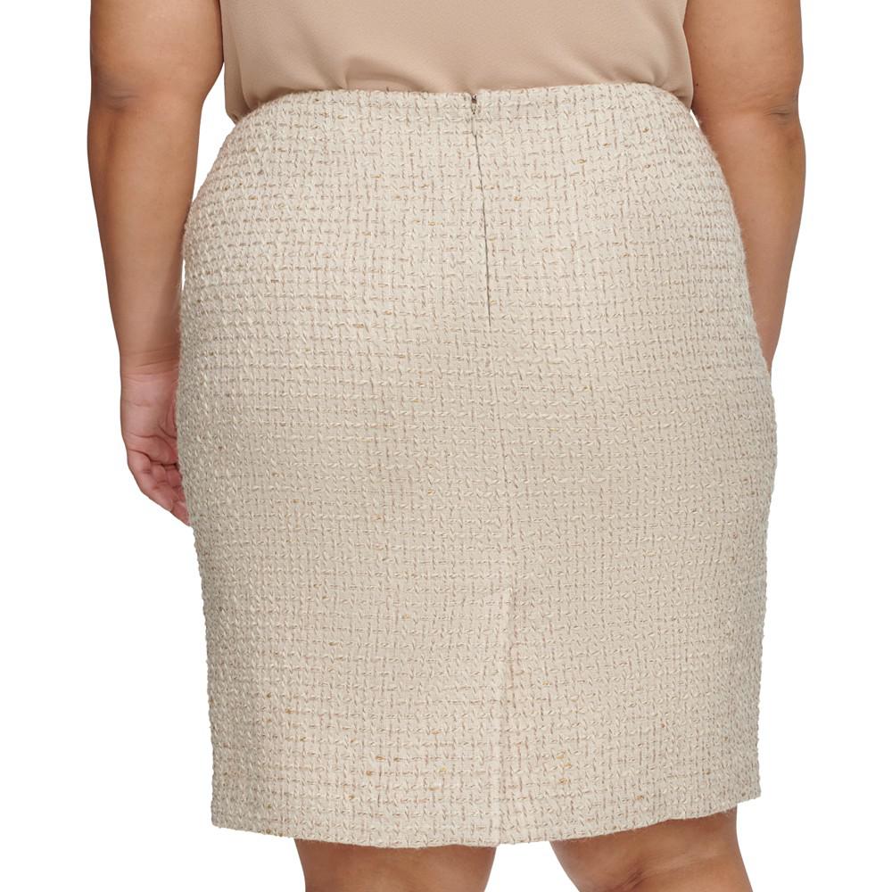 Calvin Klein Plus Size Novelty-Tweed Pencil Skirt