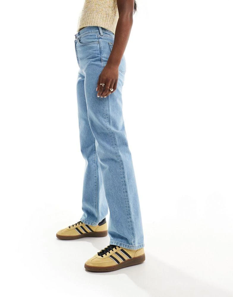 Carhartt WIP Carhartt WIP noxon high waist straight leg jeans in stone bleached 4