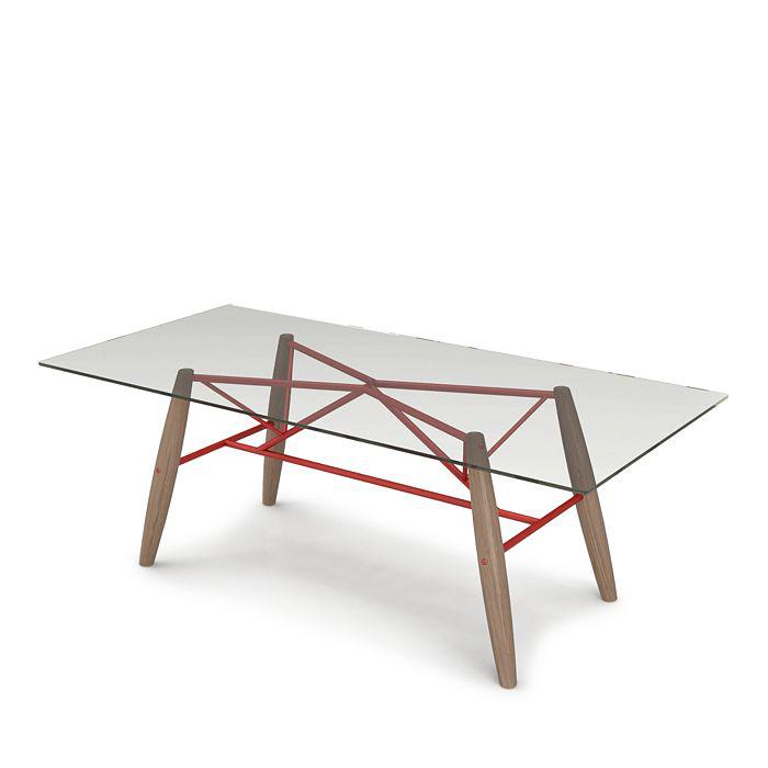 Huppé Huppe Connection 76" Glass Top Dining Table