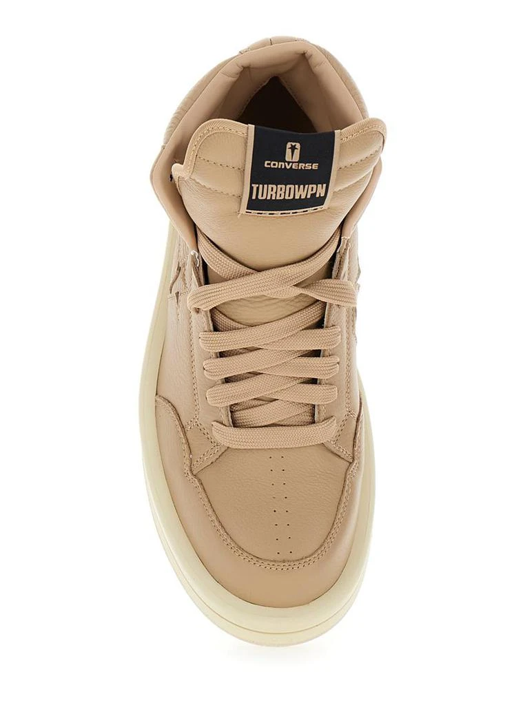 Rick Owens 'Converse - Turbowpn' Beige Sneakers High Top In Leather Man 3