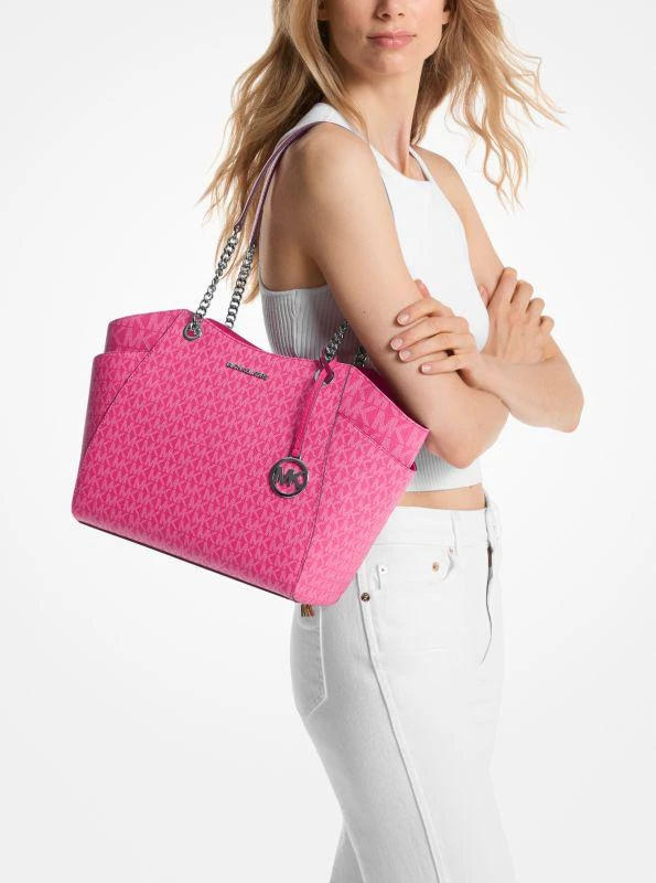 Michael Kors Jet Set Large Signature Logo Shoulder Bag 3