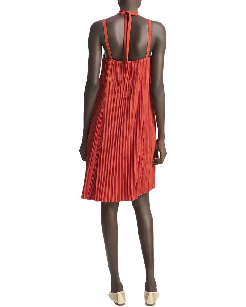open lace back dress Vince Washed Lilly Floral Print Pleated Dress MSRP $495  DGFOutlet