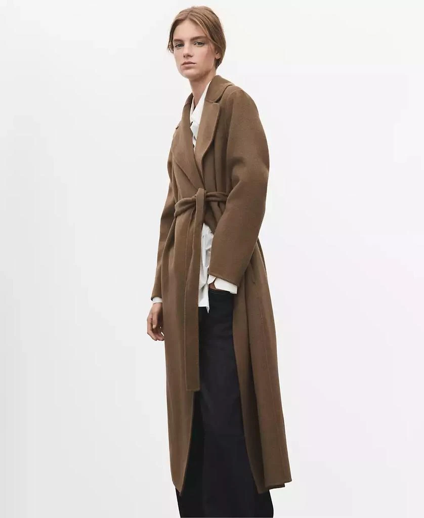 Mango Women
s Belted Handmade Wool Coat 9