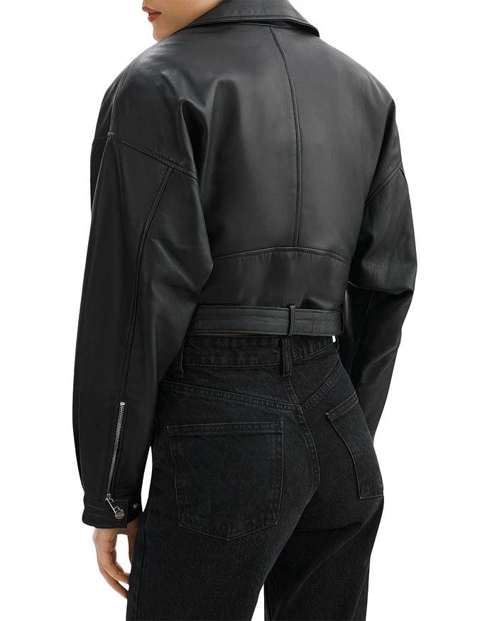 LaMarque Dylan Cropped Leather Biker Jacket 3