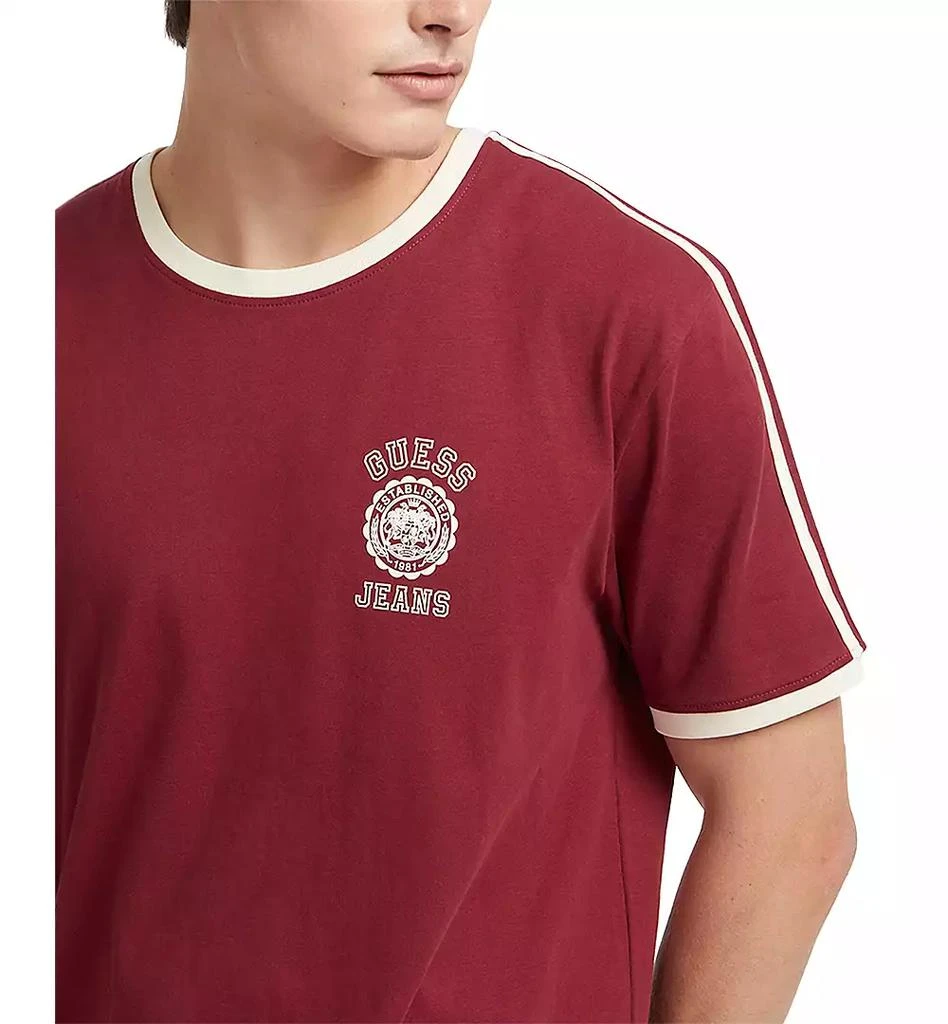 GUESS GUESS Men's Tipped Logo Ringer T-Shirt 3