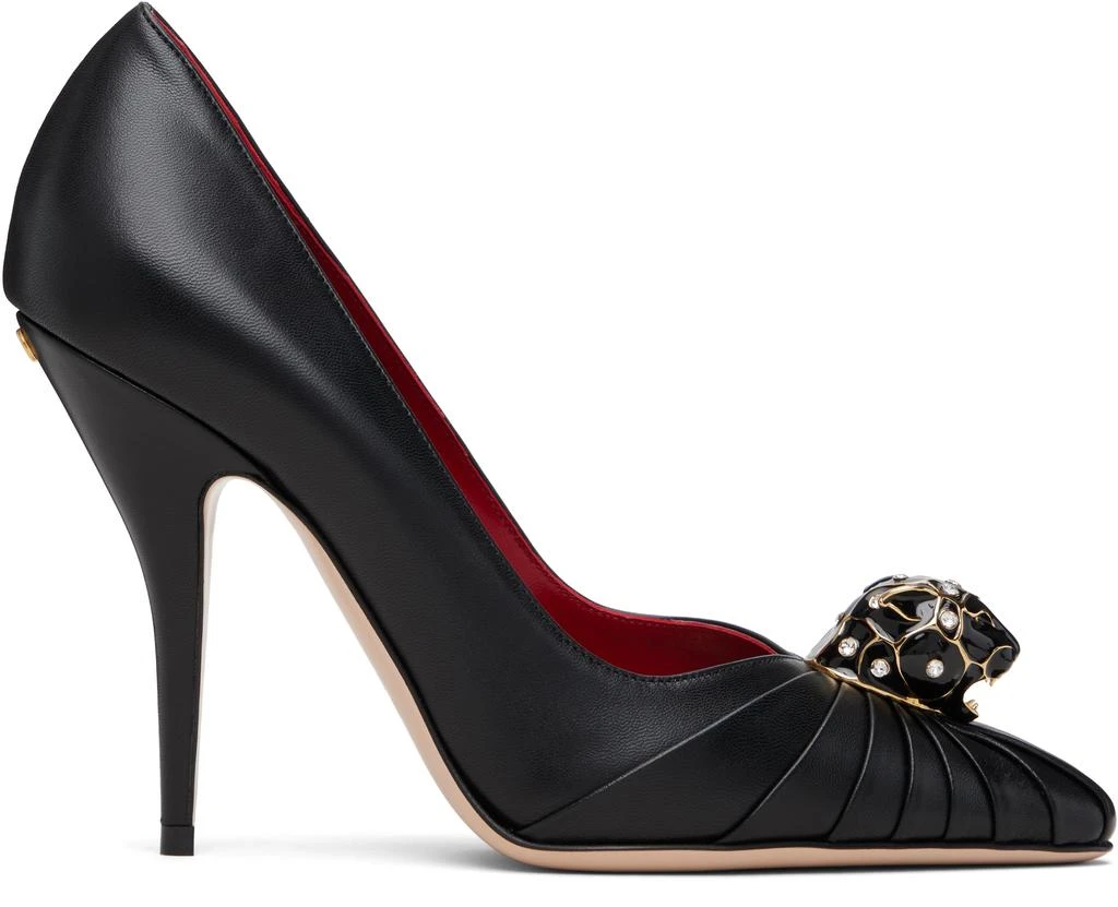 Valentino Black Panthea Goatskin Heels