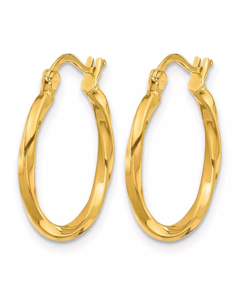Macy's Twisted Hoop Earrings in 24k Yellow Gold