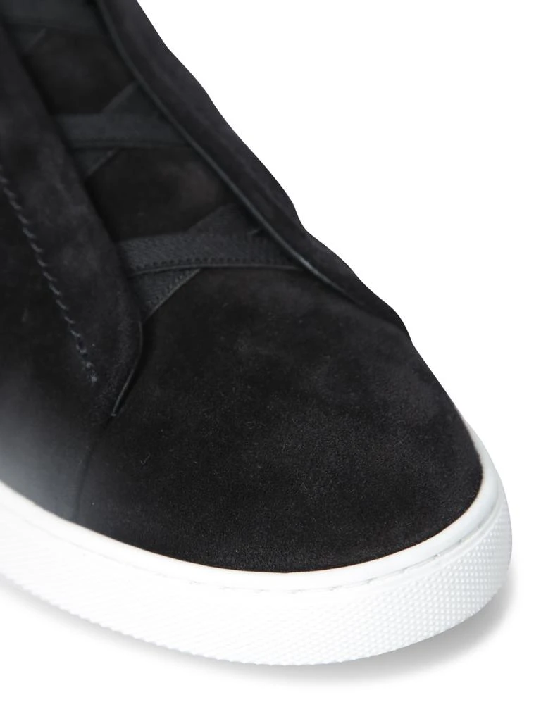 Zegna Triple Stitch Black Sneakers 2