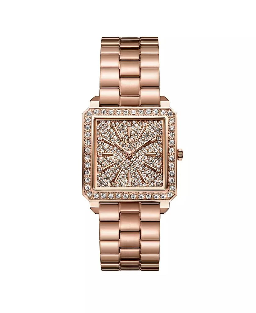 Jbw Women's Cristal Quartz 18K Rose Gold-Plated Stainless Steel Watch Set 4