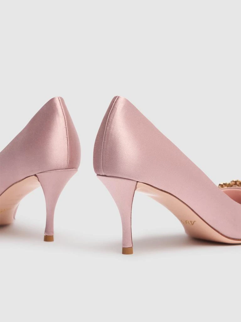 Roger Vivier 65mm Flower Crystal & Satin Pumps 4