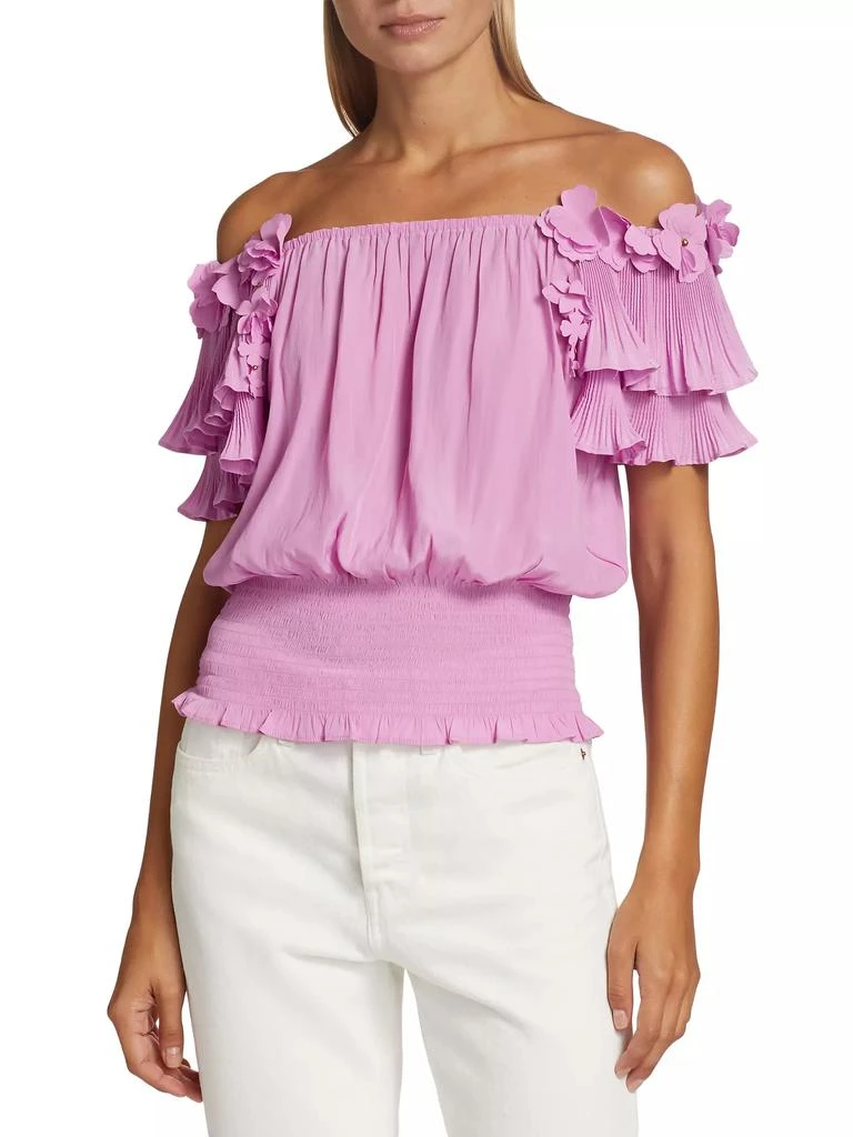 Ramy Brook Braelynn Off-The-Shoulder Appliqué Top 3
