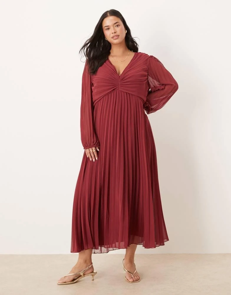 white christmas dresses Rent ASOS DESIGN Halter Neck Grecian Pleated Skirt Maxi Dress In Pastel  Blue main image 0