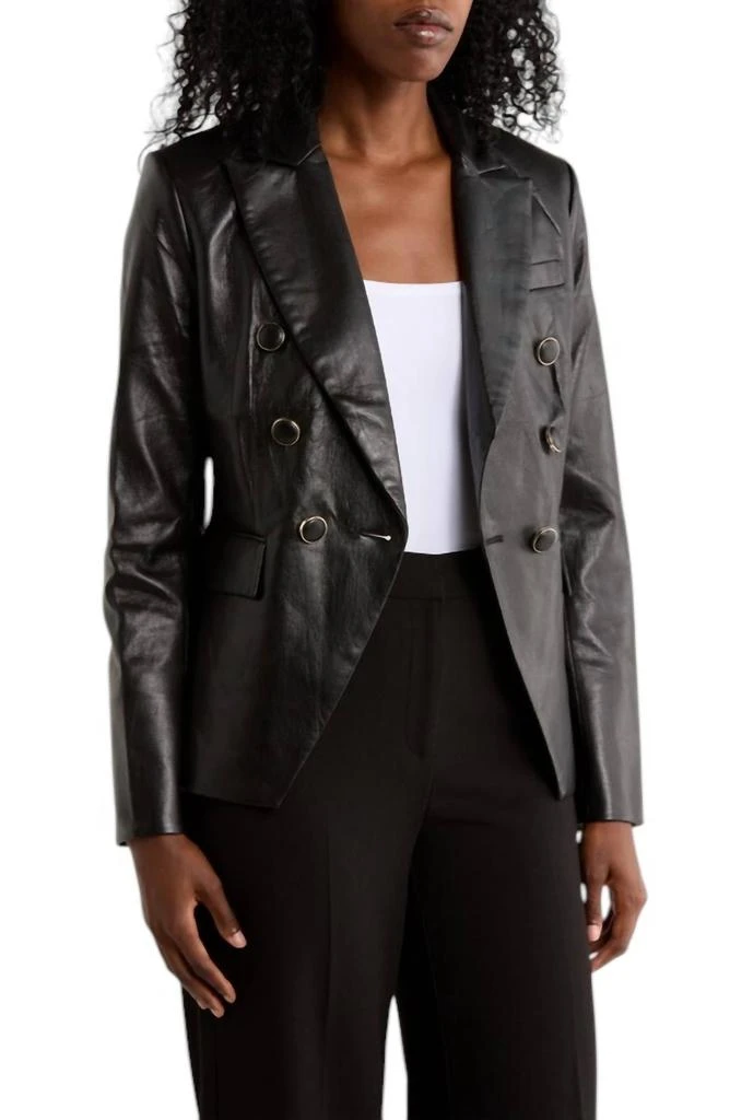 Love Token Love Token - Nellie Faux Leather Blazer