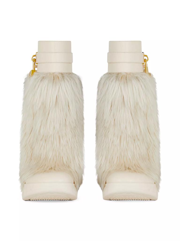 Givenchy Shark Lock Biker Low Heel Ankle Boots in Alpaca