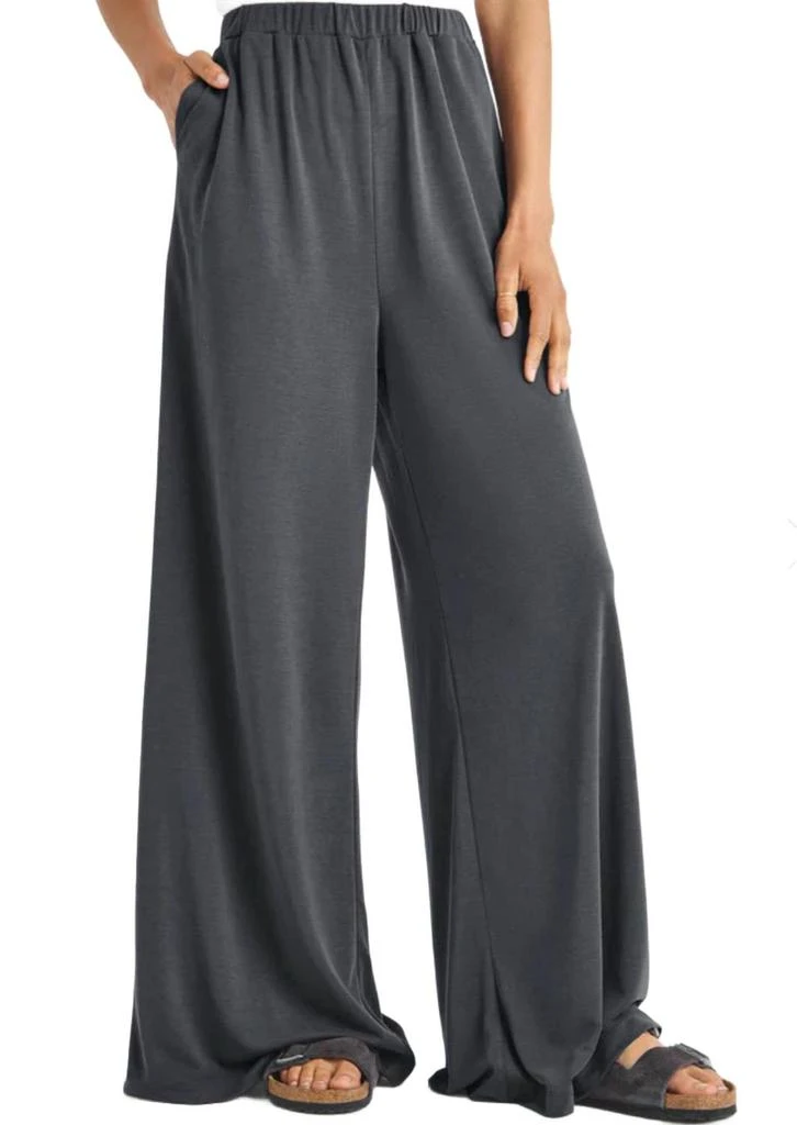 Splendid Giada Sandwash Palazzo Pant In Lead Grey 1