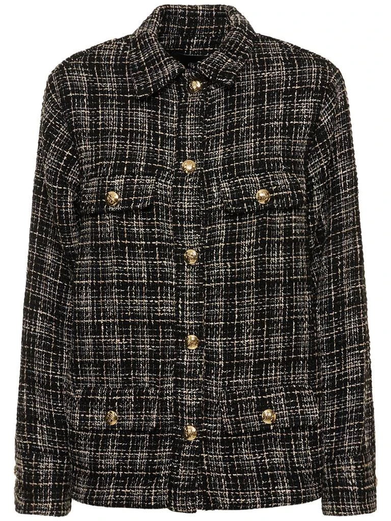 ANINE BING Corey Metallic Plaid Jacket 1