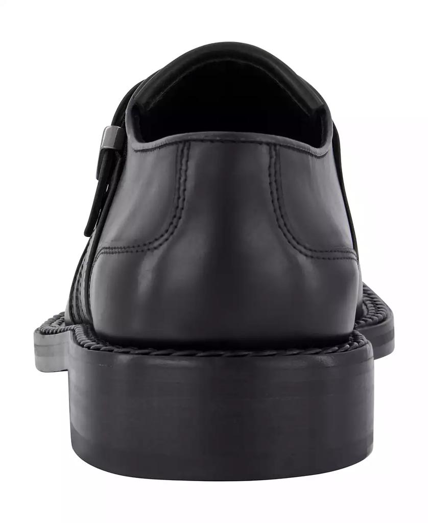 Karl Lagerfeld Paris Men's White Label Monk Strap Moc Toe